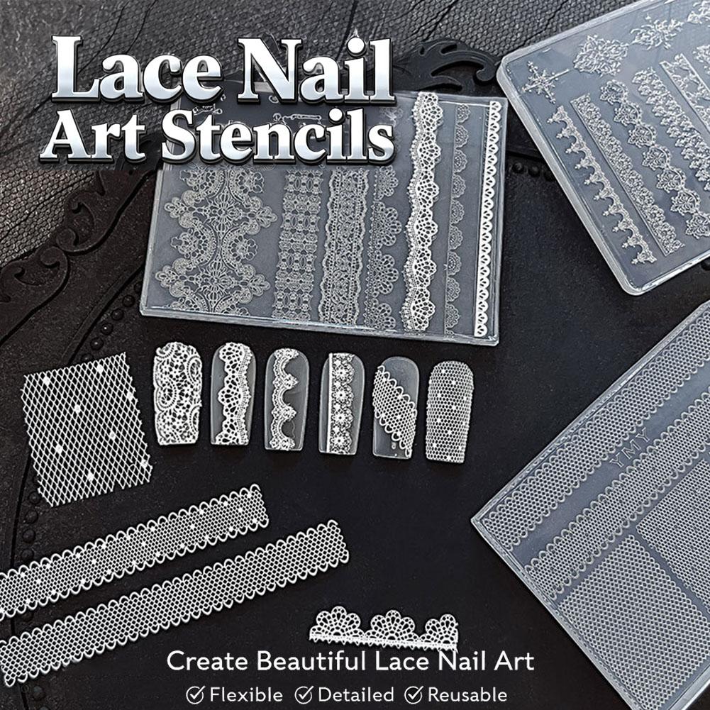 3D Printing Template - Silicone Lace Nail Art Stencil 3D