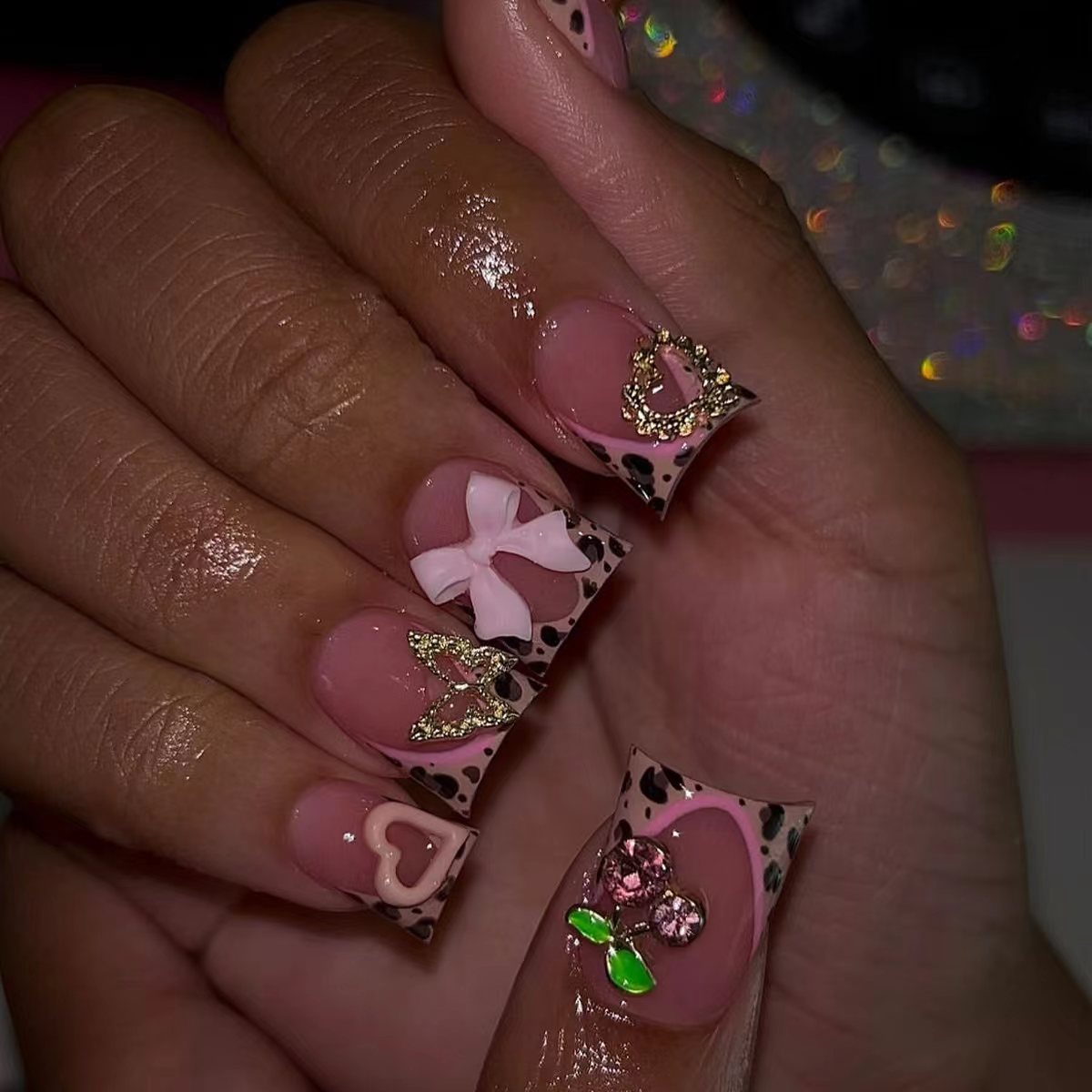 3D Printing Ptc - 24pcs Nude Pink Sweet Fake Nails