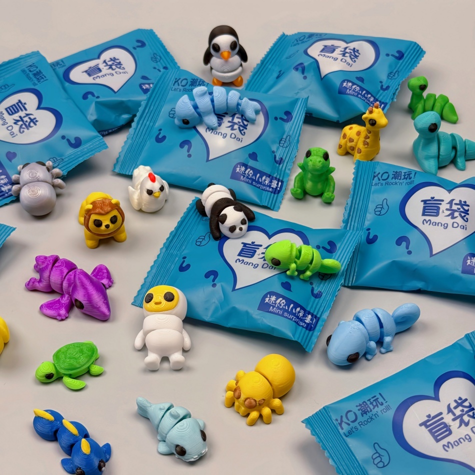 3D Printing Figure - 5-30Piece Mini Random 3D Printed Animal