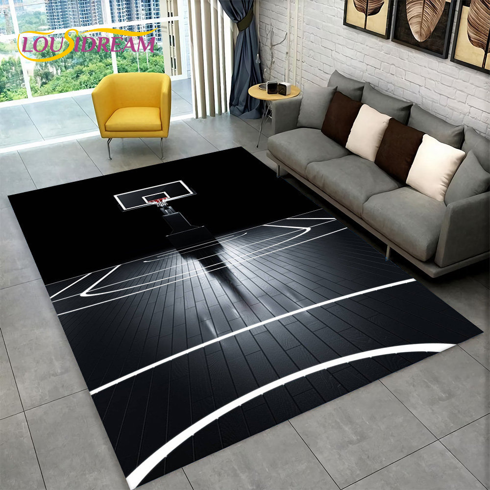 3D Printing Tablet - 3D Basketball Cour Cartoon Area Rug