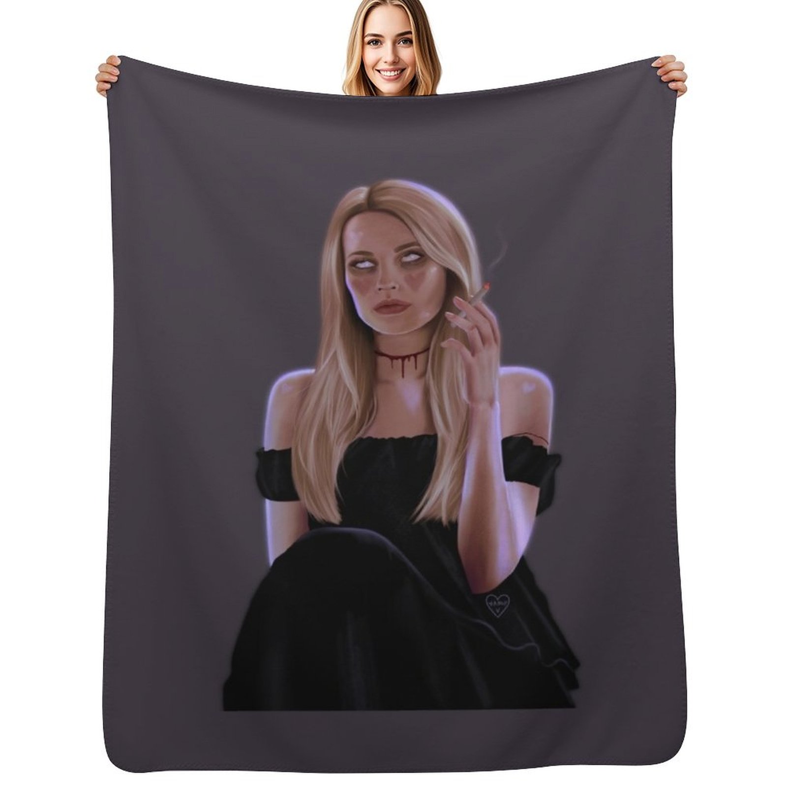 3D Printing On Fabric - Madison Montgomery Throw Blanket Decorative Sofa