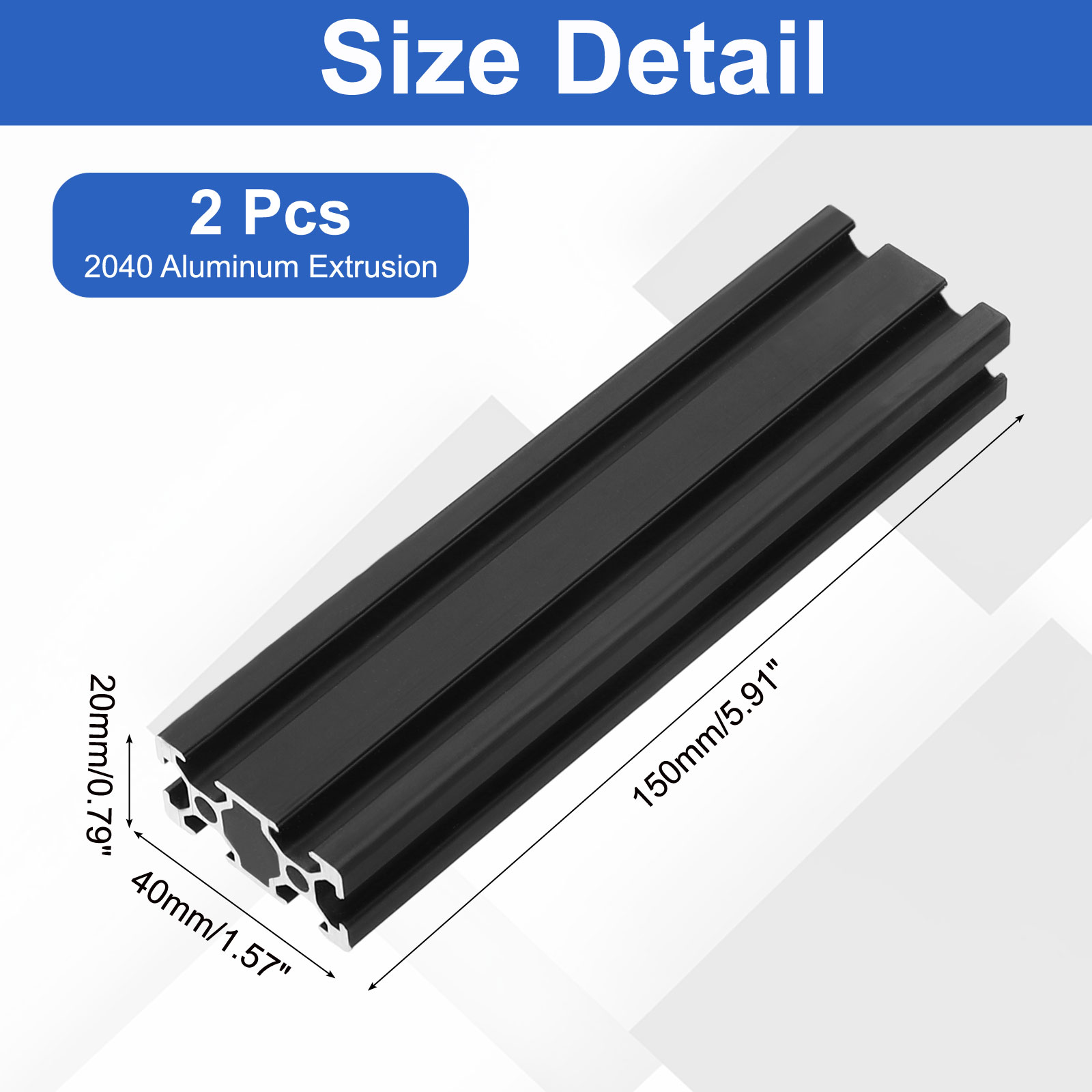 2Pcs 150-1220mm 2040 Aluminum  - V Slot Aluminum Extrusion ulasan dan harga