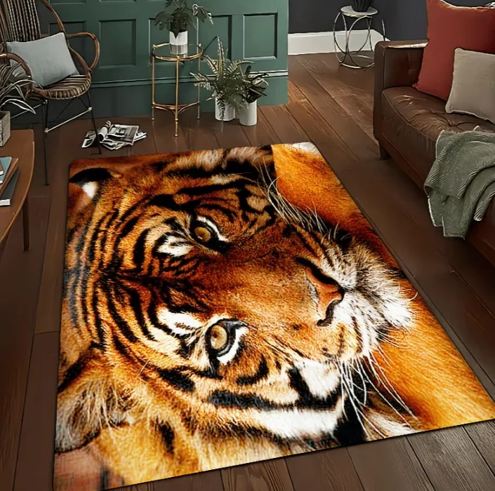 3D Tiger Print Area Rug Patter - 3D Printing Tablet ulasan dan harga