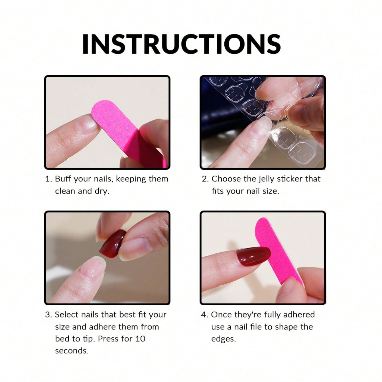 10Pcs Almond Press On Nails Br - 3D Printing Ptc ulasan dan harga