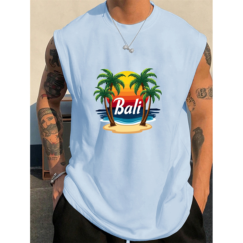 Summer Bali Pattern Men's Tank - 3D Printing Bali ulasan dan harga