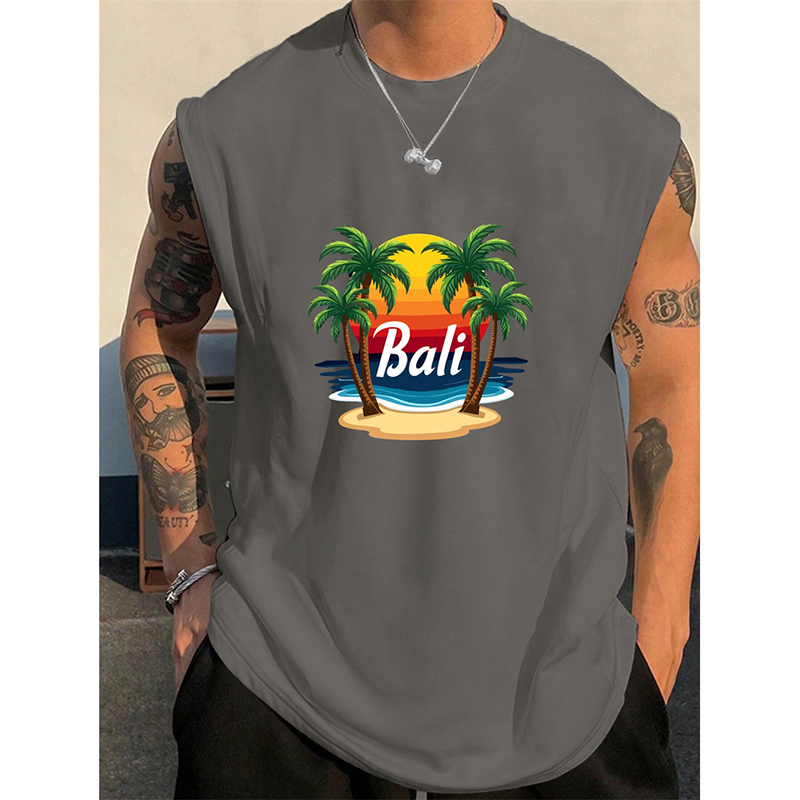 Summer Bali Pattern Men's Tank - 3D Printing Bali ulasan dan harga