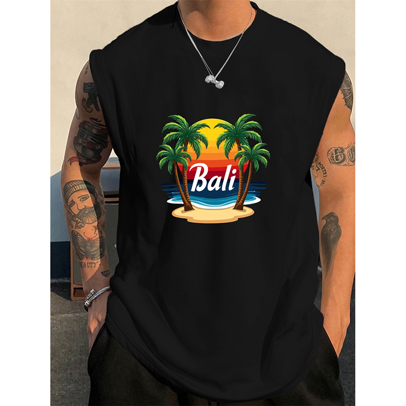 Summer Bali Pattern Men's Tank - 3D Printing Bali ulasan dan harga