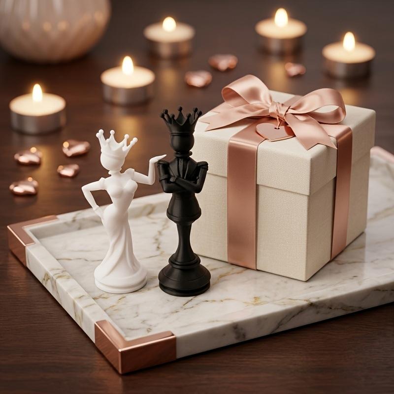 2Pcs 3D Printed Chess Couple S - 3D Printing Chess ulasan dan harga