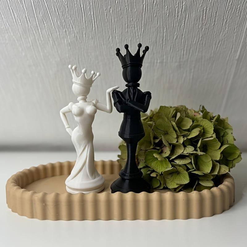 2Pcs 3D Printed Chess Couple S - 3D Printing Chess ulasan dan harga
