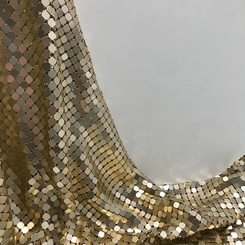 Gold Aluminum Metal Sequin Fab - 3D Printing On Fabric ulasan dan harga