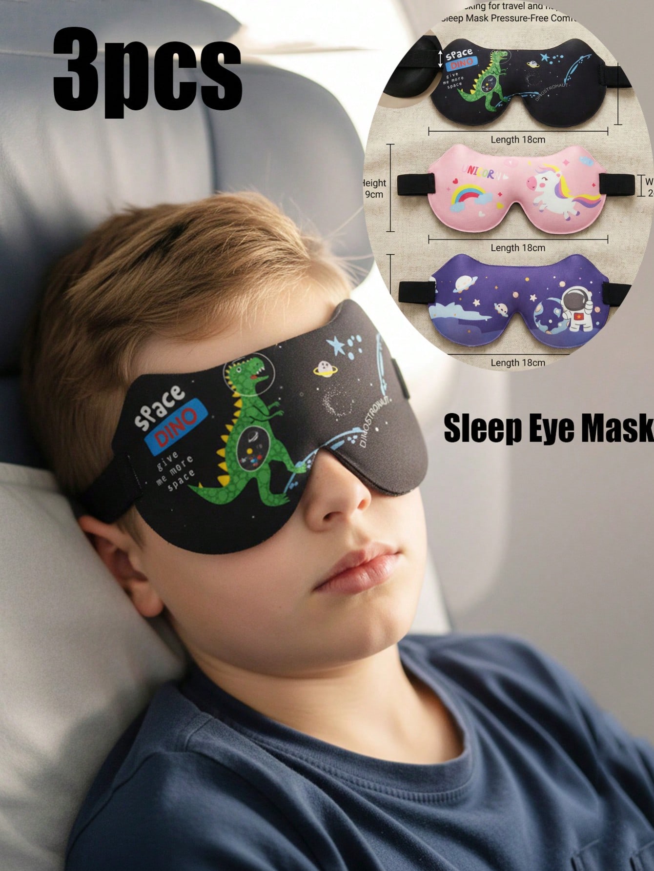 3Pcs Kids Adults 3D Stereo Sle - 3D Printing Mask ulasan dan harga