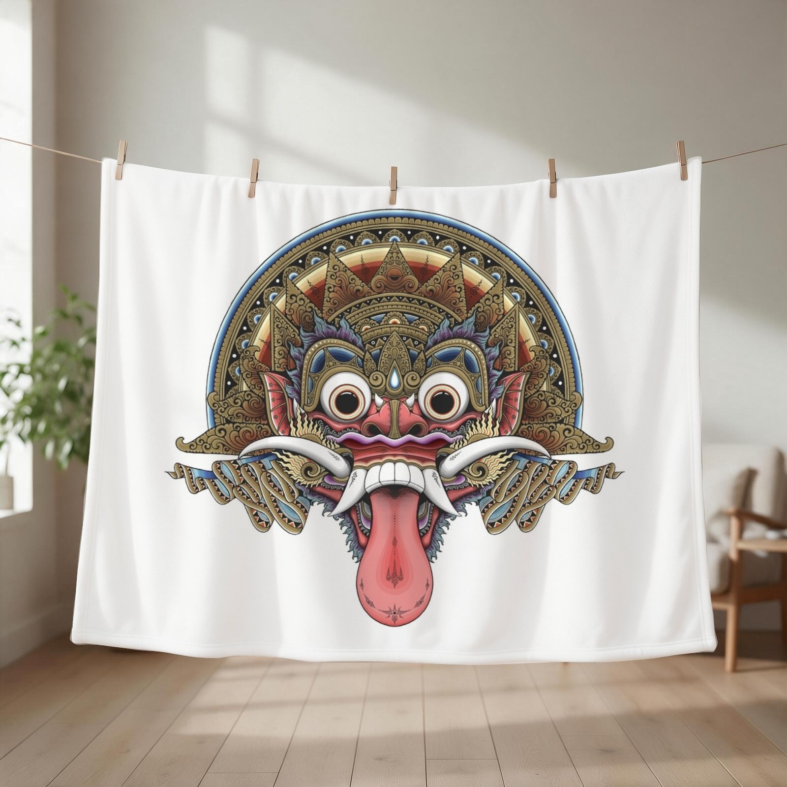 Bali Boma Throw Blanket Design - 3D Printing Bali ulasan dan harga