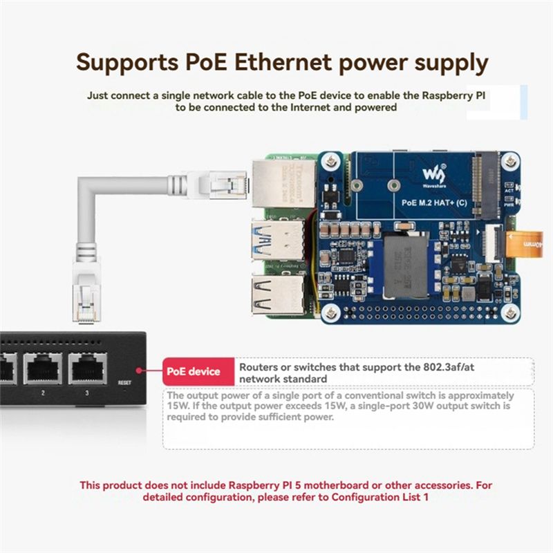 Waveshare M. 2 HAT+ (C) Adapte - Raspberry Pi 3D Print ulasan dan harga