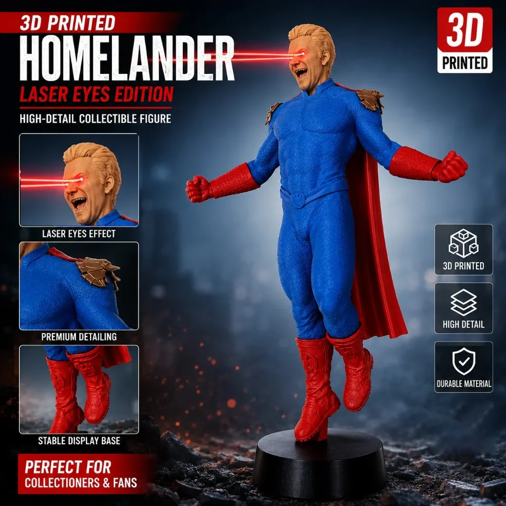 The Boys Homelander Laser Eyes - 3D Printing Figure ulasan dan harga