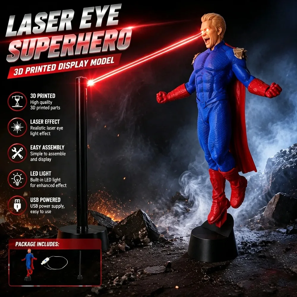 The Boys Homelander Laser Eyes - 3D Printing Figure ulasan dan harga