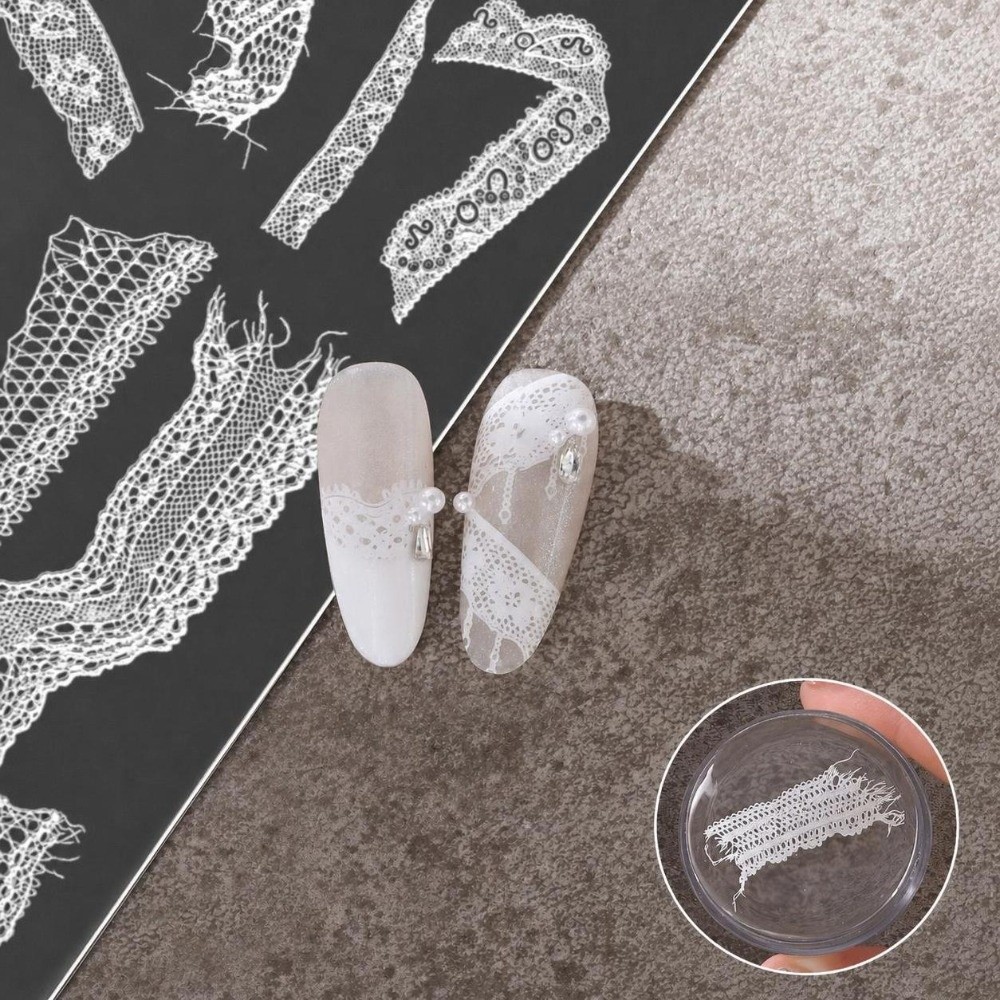Lace Ribbon Nail Stamping Plat - 3D Printing Template ulasan dan harga