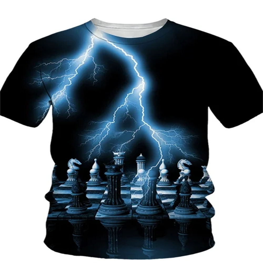 Summer Chess 3D Print T-Shirts - 3D Printing Chess ulasan dan harga