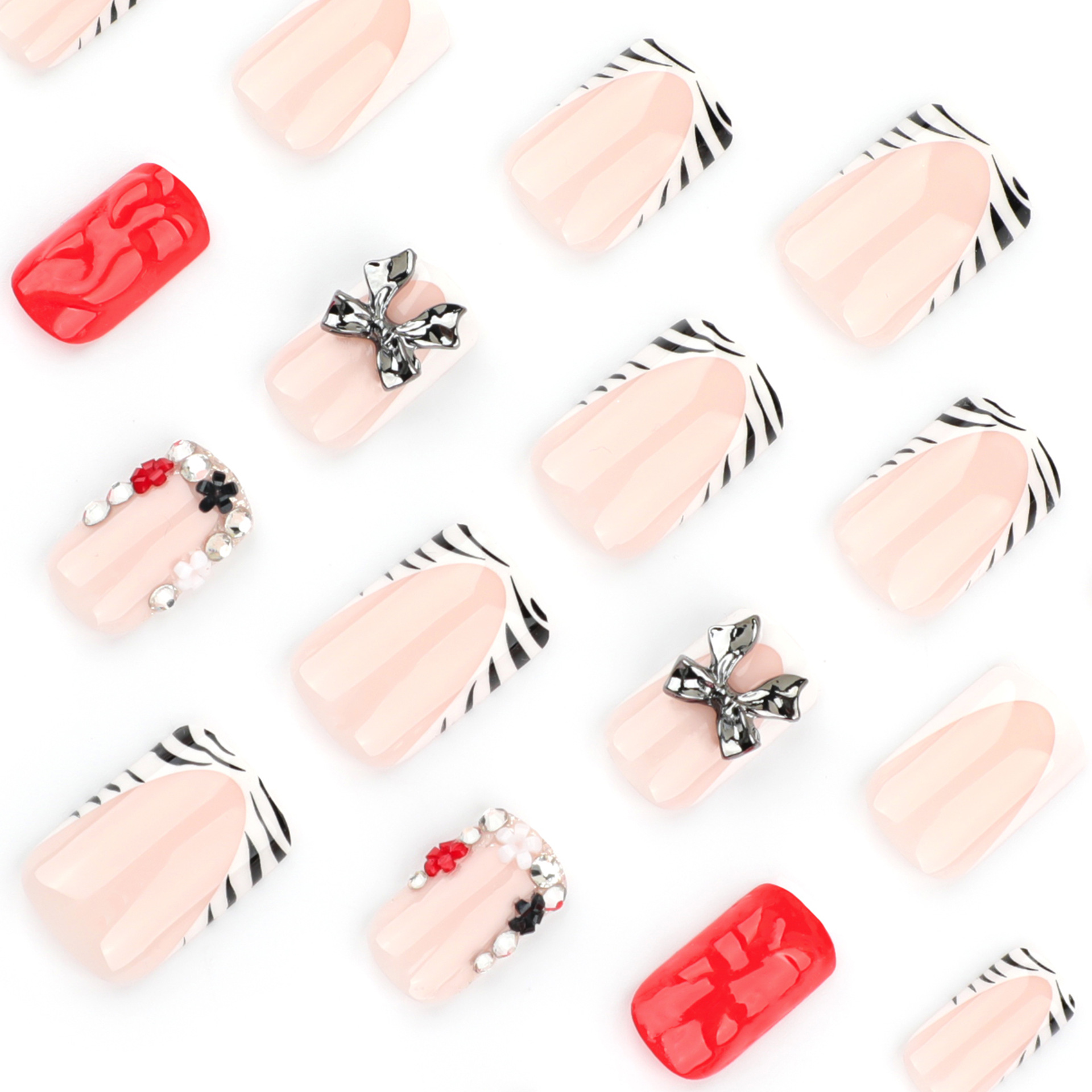 24pcs Zebra-print Frenxh Style - 3D Printing Ptc ulasan dan harga