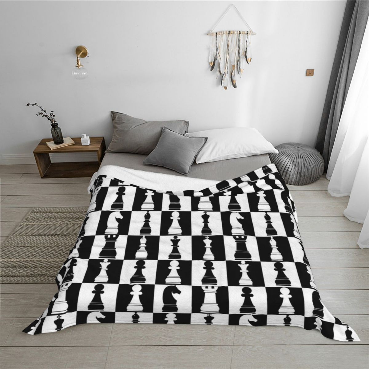 Black and White Chess Board Pr - 3D Printing Chess ulasan dan harga