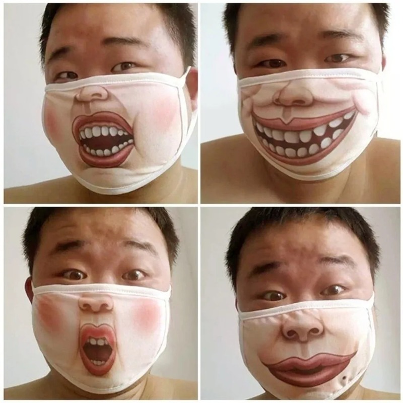 Unisex Funny 3D Printed Doggy  - 3D Printing Mask ulasan dan harga