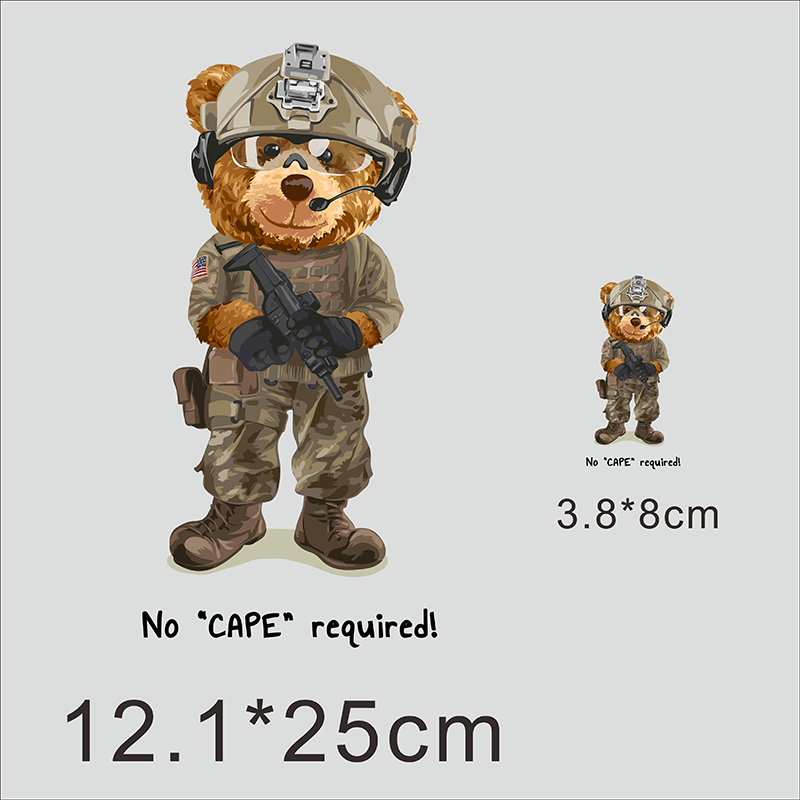 Cartoon Bear Trend Iron Sticke - 3D Printing On Fabric ulasan dan harga