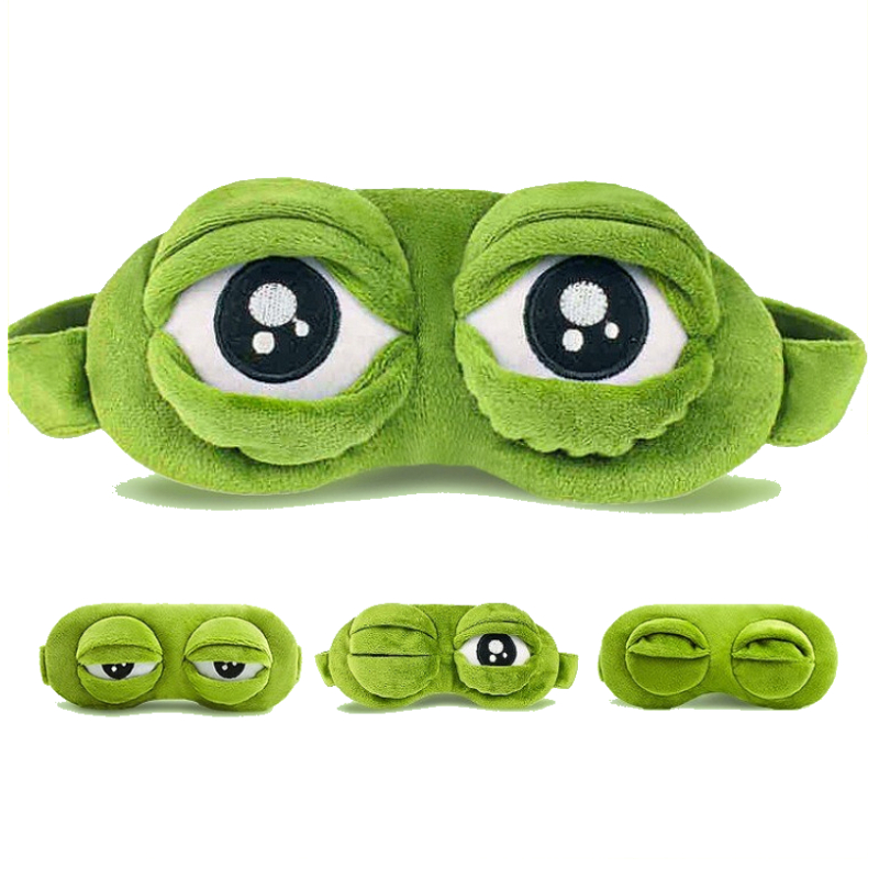 3D Sad Frog Sleep Mask Natural - 3D Printing Mask ulasan dan harga