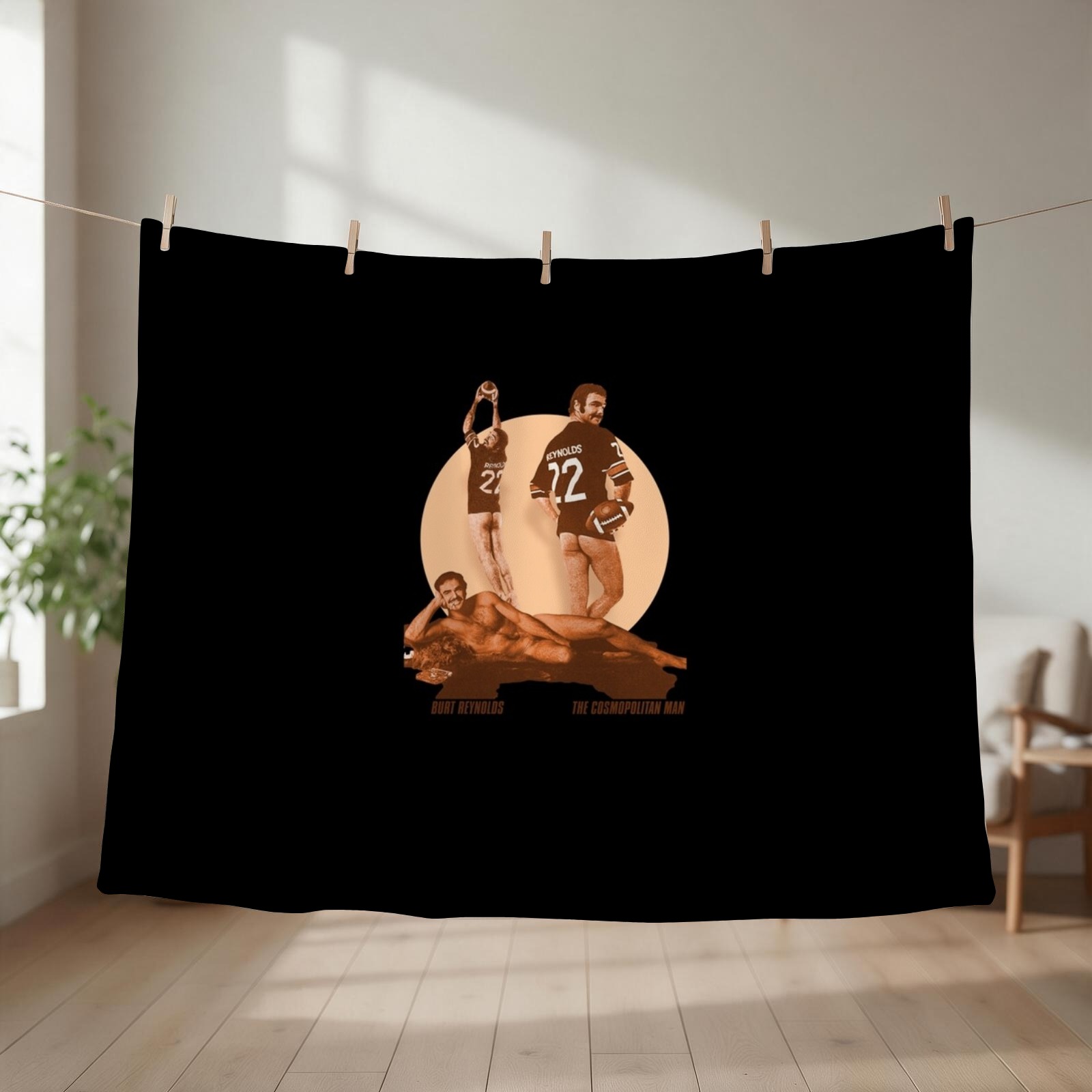 Burt Reynolds Cosmo Man Throw  - 3D Printing On Fabric ulasan dan harga