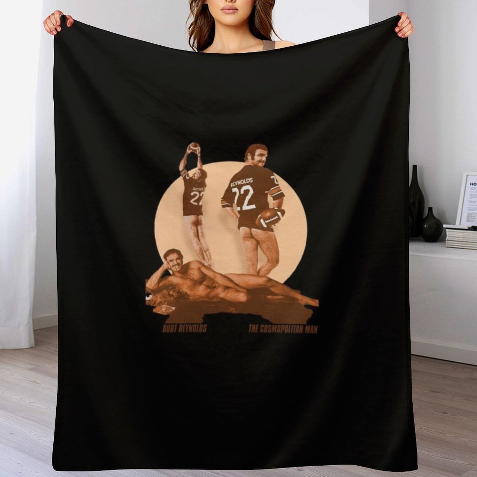 Burt Reynolds Cosmo Man Throw  - 3D Printing On Fabric ulasan dan harga