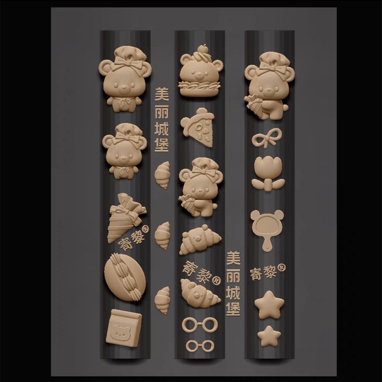 1pc Punk Rabbit  Bear Spider B - 3D Printing Template ulasan dan harga