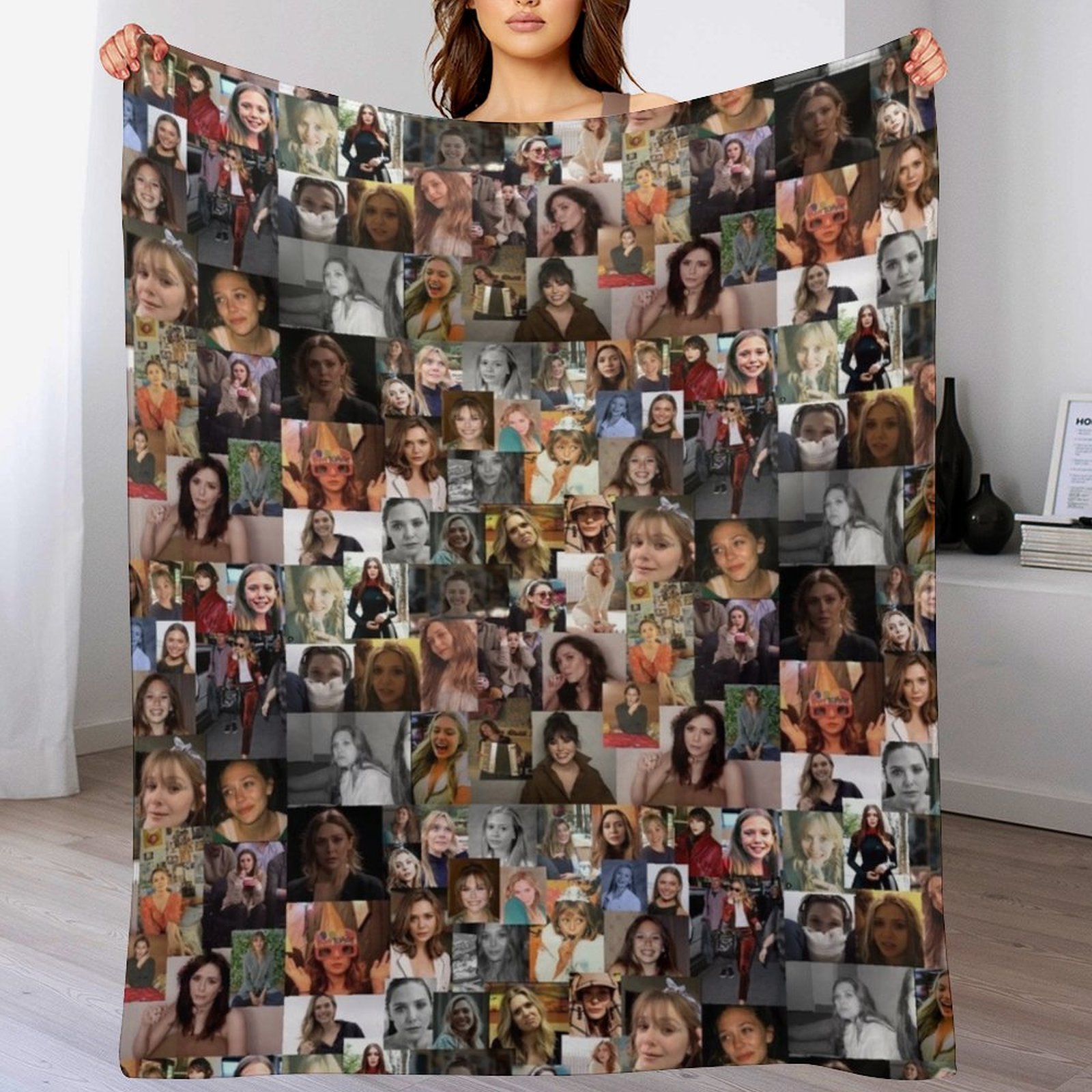 Elizabeth Olsen Throw Blanket  - 3D Printing On Fabric ulasan dan harga