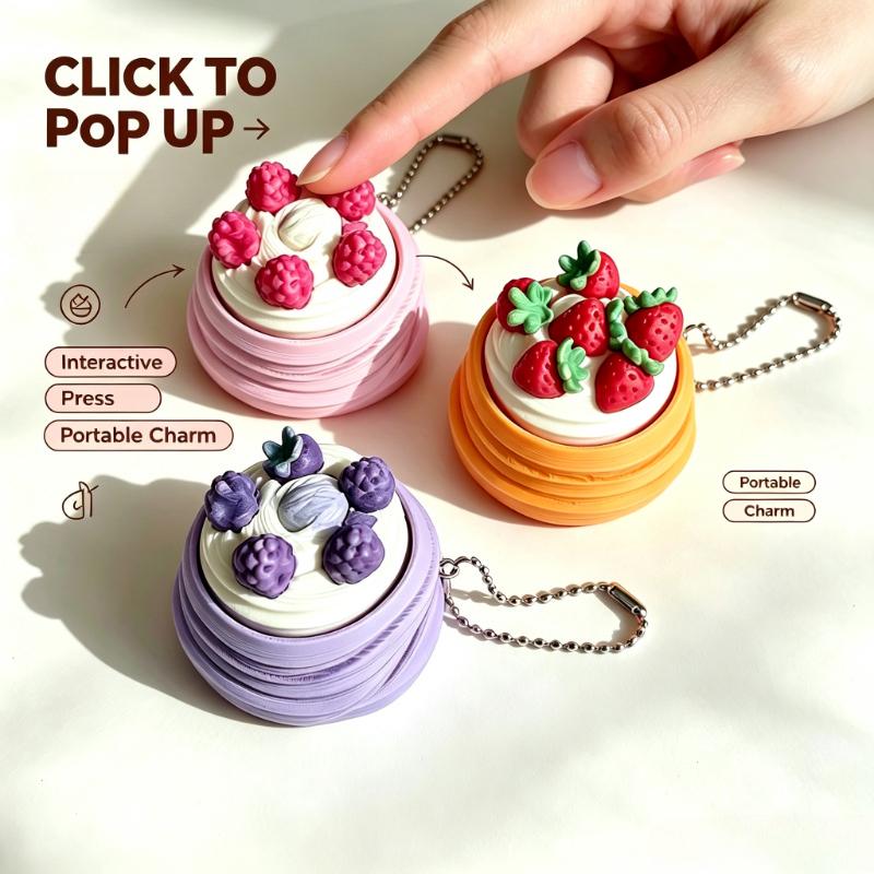 Fidget Clicker Keychain Portab - 3D Printing Ptc ulasan dan harga