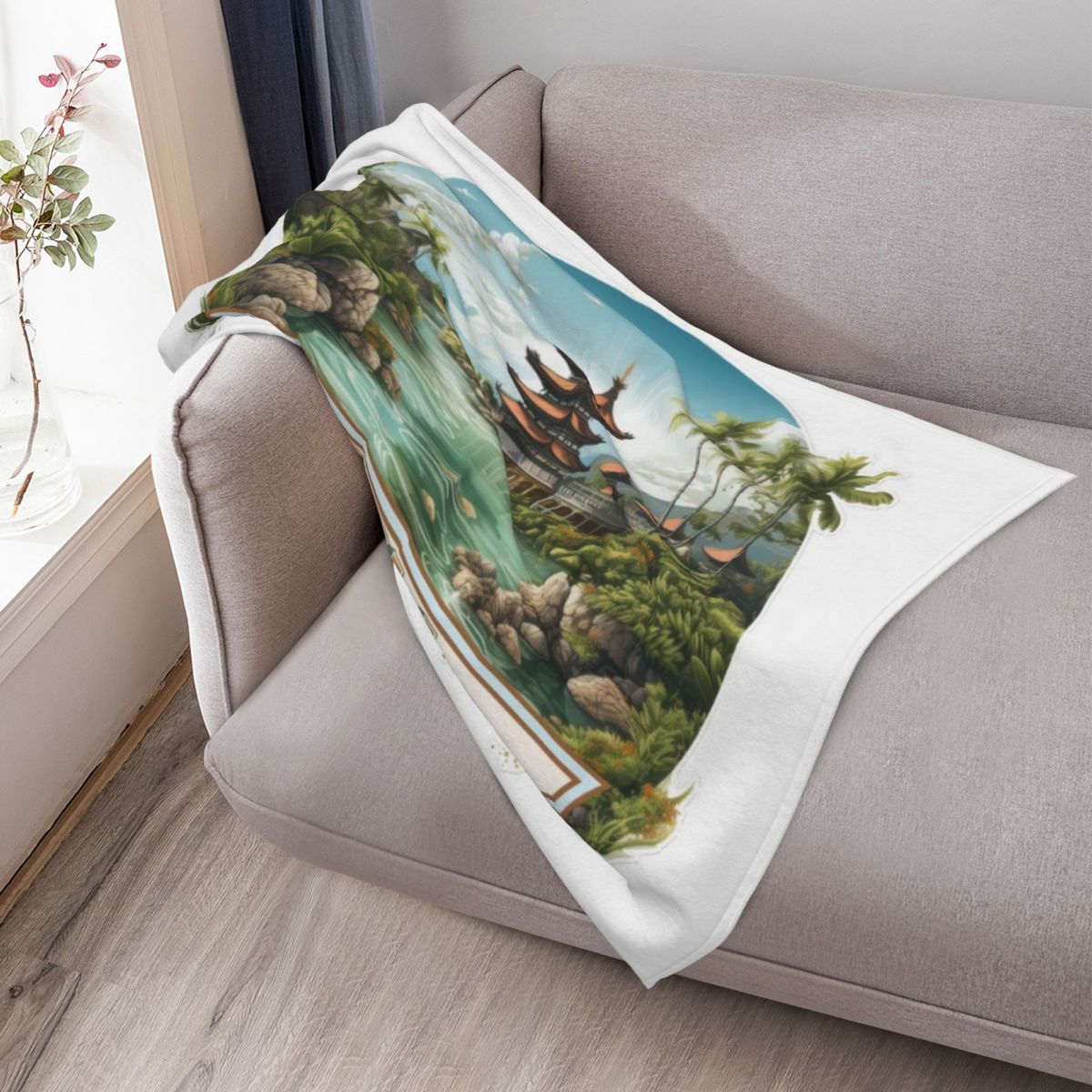 Bali Indonesia Throw Blanket P - 3D Printing Bali ulasan dan harga