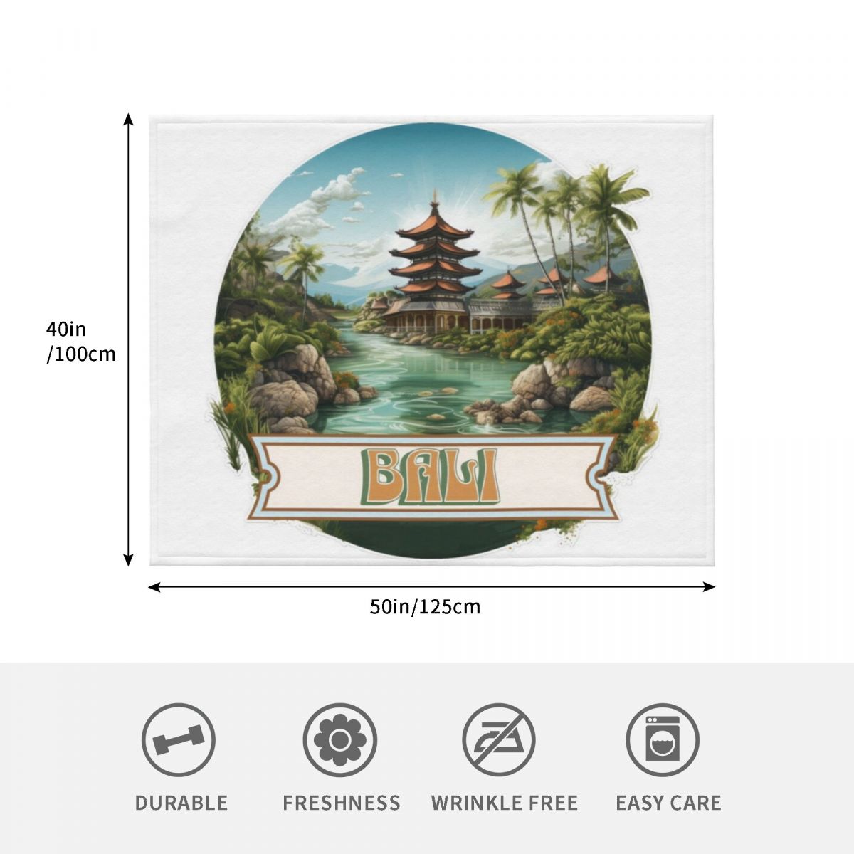 Bali Indonesia Throw Blanket P - 3D Printing Bali ulasan dan harga