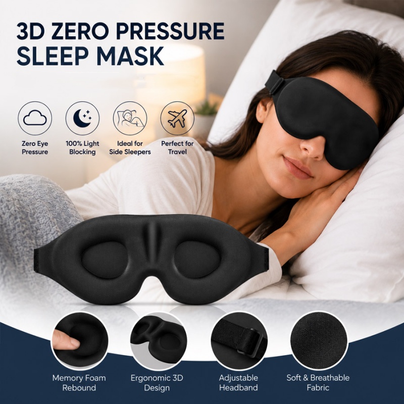 3d Sleep Eye Mask Comfort Ligh - 3D Printing Mask ulasan dan harga