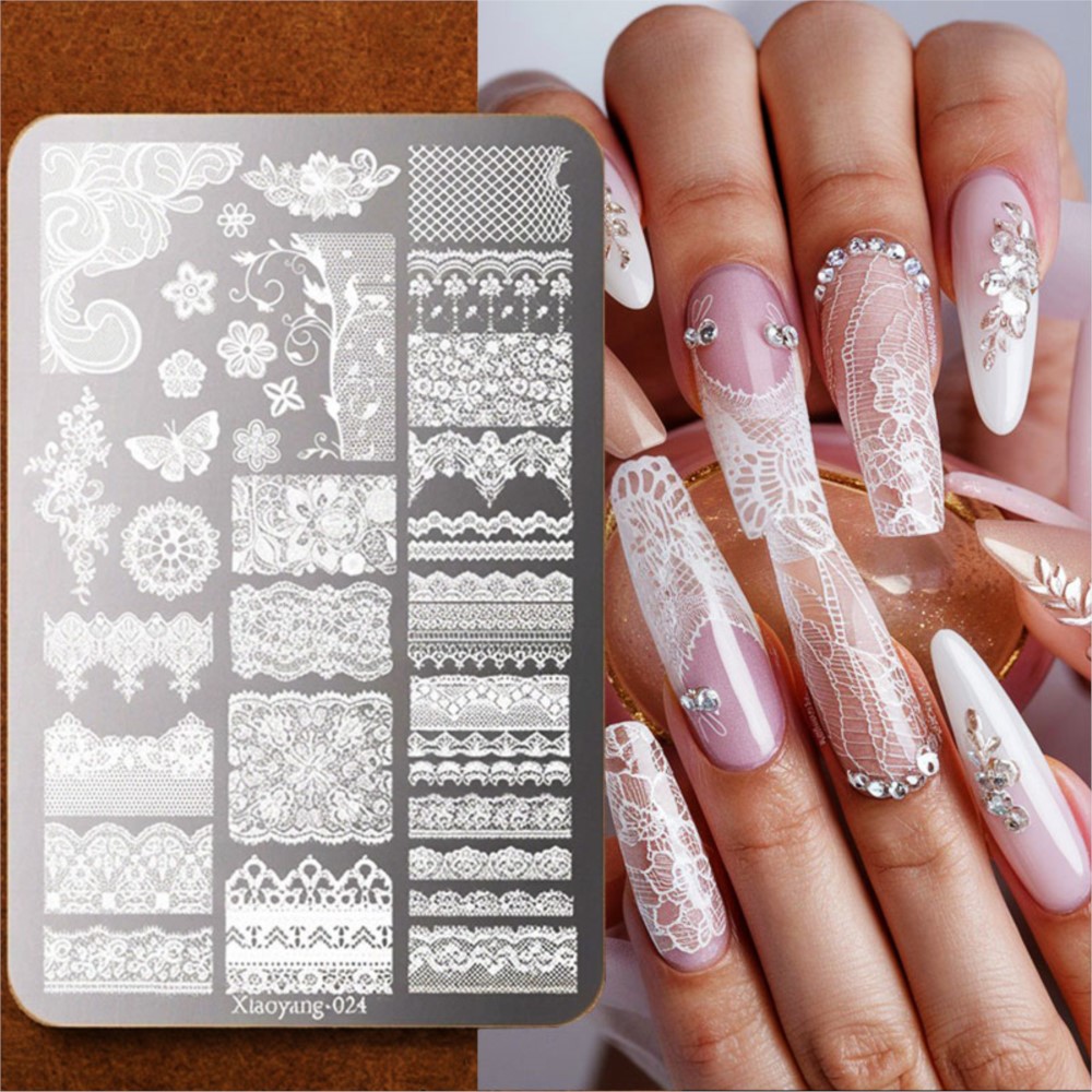 9*15cm 3D Lace Butterfly Nail  - 3D Printing Template ulasan dan harga
