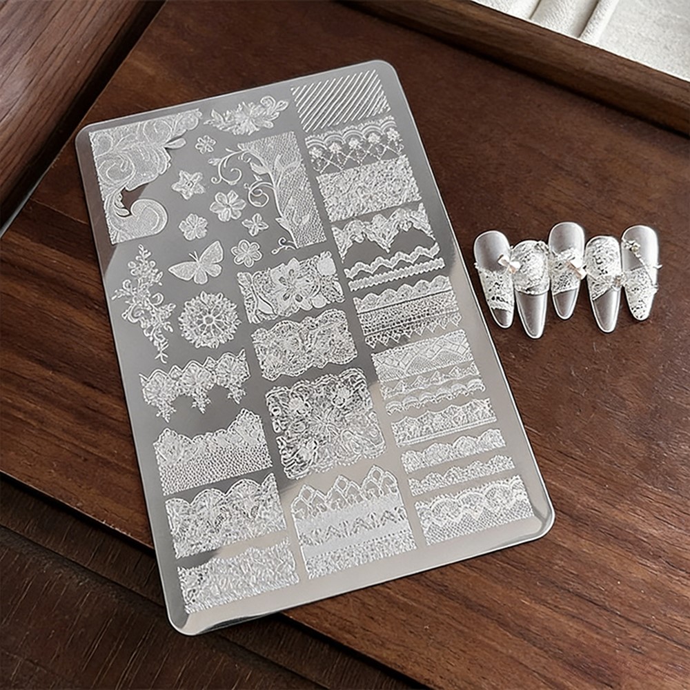 9*15cm 3D Lace Butterfly Nail  - 3D Printing Template ulasan dan harga