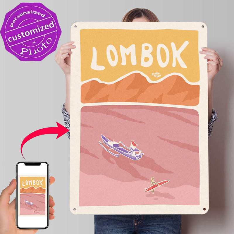 Bali Lombok Surf Poster Retro  - 3D Printing Bali ulasan dan harga
